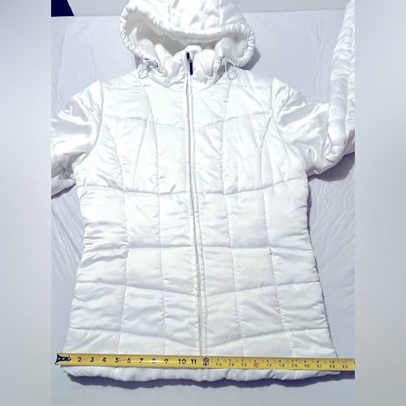 Style & Co Women's Hooded Puffer Jacket Removable Hood Zipper Pockets Size L - Picture 7 of 13
